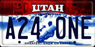 UT license plate A240NE