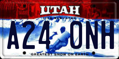 UT license plate A240NH
