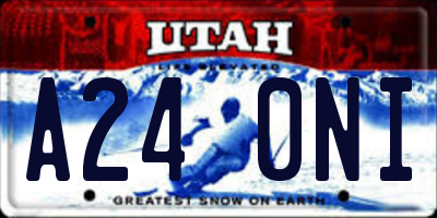 UT license plate A240NI