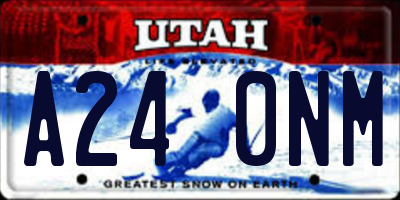UT license plate A240NM