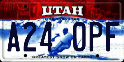 UT license plate A240PF