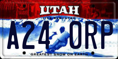 UT license plate A240RP