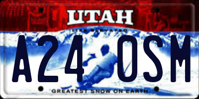 UT license plate A240SM