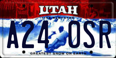 UT license plate A240SR