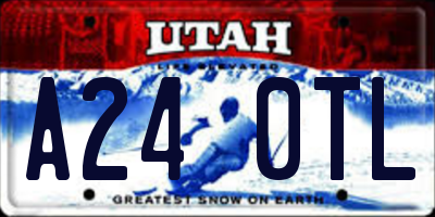UT license plate A240TL