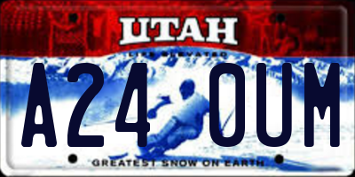 UT license plate A240UM