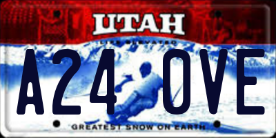 UT license plate A240VE