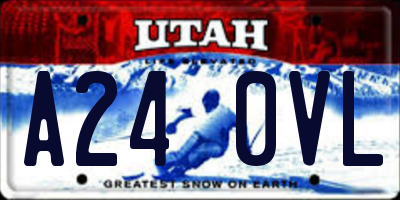 UT license plate A240VL