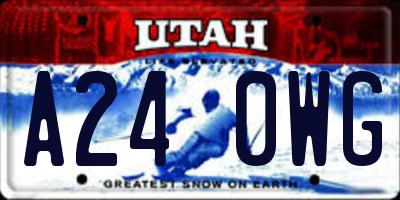 UT license plate A240WG