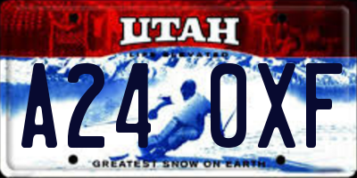 UT license plate A240XF