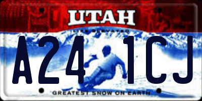 UT license plate A241CJ
