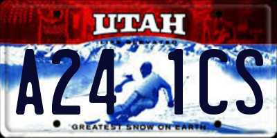 UT license plate A241CS