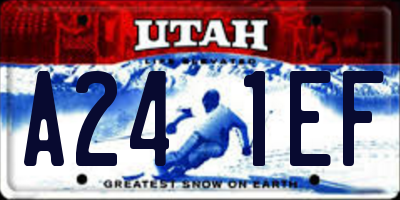 UT license plate A241EF