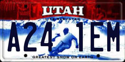 UT license plate A241EM