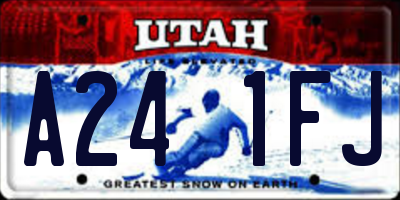 UT license plate A241FJ