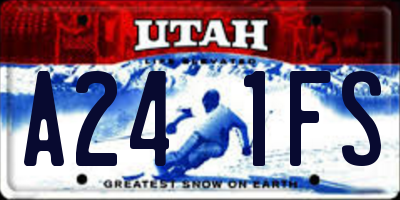 UT license plate A241FS