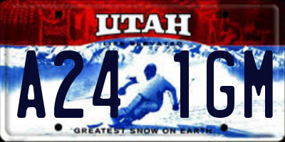 UT license plate A241GM