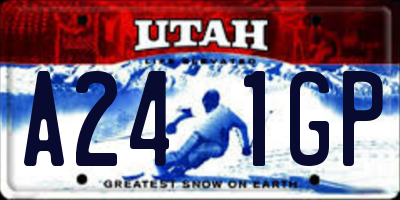 UT license plate A241GP