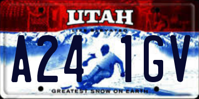 UT license plate A241GV