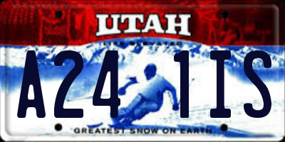UT license plate A241IS