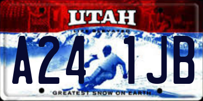 UT license plate A241JB