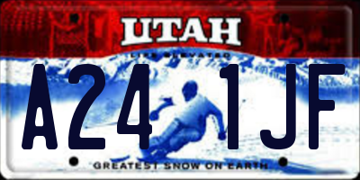 UT license plate A241JF