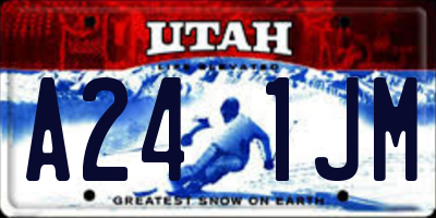 UT license plate A241JM