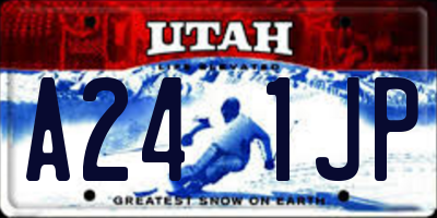 UT license plate A241JP