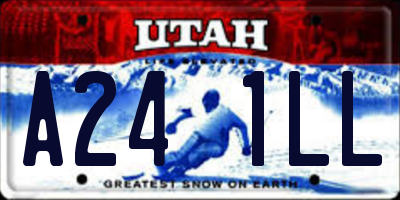 UT license plate A241LL