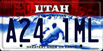 UT license plate A241ML