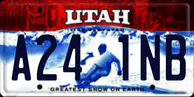 UT license plate A241NB