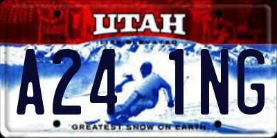 UT license plate A241NG