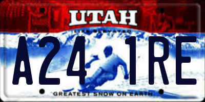 UT license plate A241RE