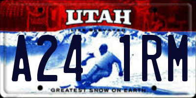 UT license plate A241RM