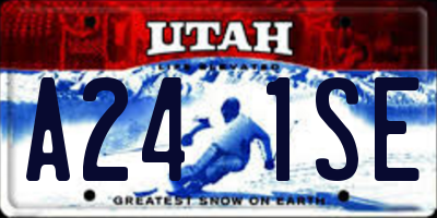 UT license plate A241SE