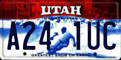 UT license plate A241UC