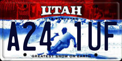 UT license plate A241UF