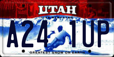 UT license plate A241UP