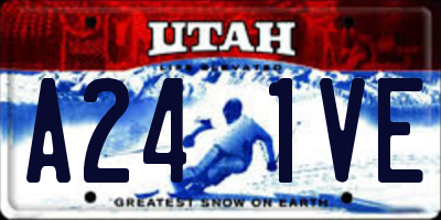 UT license plate A241VE