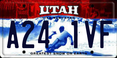 UT license plate A241VF