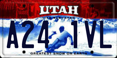 UT license plate A241VL