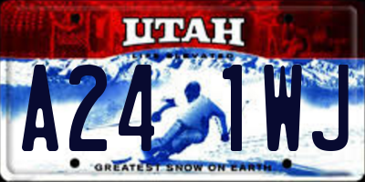 UT license plate A241WJ