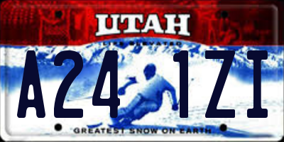 UT license plate A241ZI