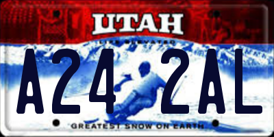 UT license plate A242AL