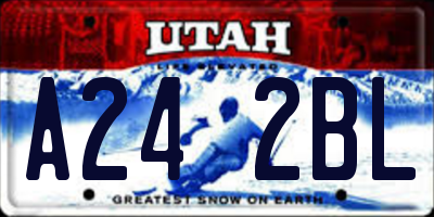 UT license plate A242BL