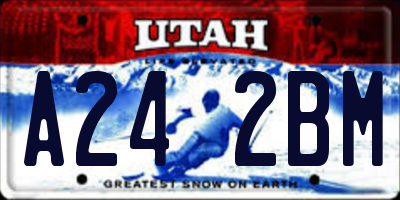 UT license plate A242BM