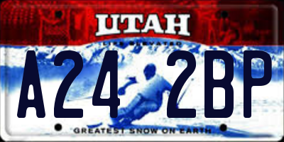 UT license plate A242BP