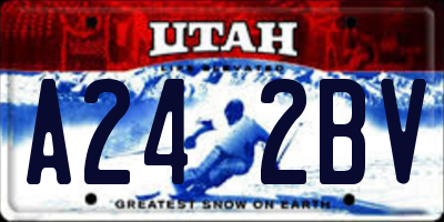 UT license plate A242BV