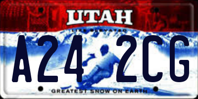 UT license plate A242CG