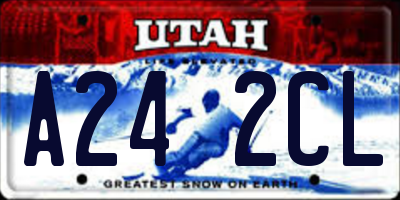 UT license plate A242CL